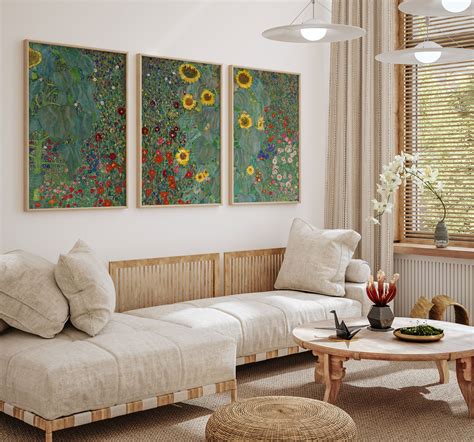 Buy Farm Garden with Sunflowers Set of Three Paintings Online at Best ...