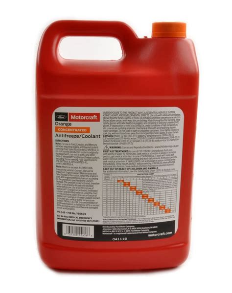 Ford Genuine Vc 3 B Orange Concentrated Antifreeze Coolant 1 ...
