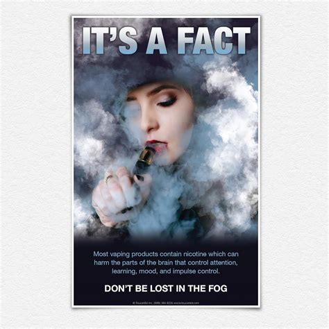 Amazon.com: Don't Be Lost In The Fog Poster - Vaping Risks – Nicotine ...