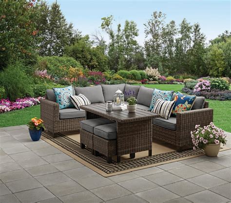 Better Homes & Gardens Brookbury 5-Piece Patio Wicker Sectional Set ...