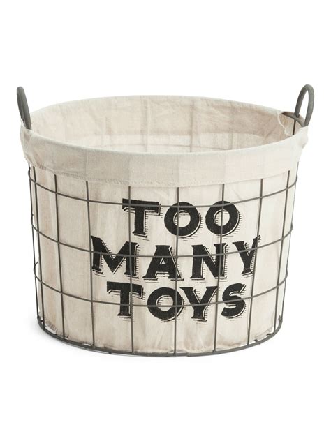 Metal Lined Kids Storage Basket - Kids' & Baby Room - T.J.Maxx | Kids storage baskets, Kids ...
