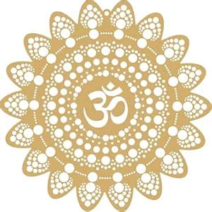 Om Mandala Wooden Wall Decor Art for Peace and Serenity for Pooja Room ...