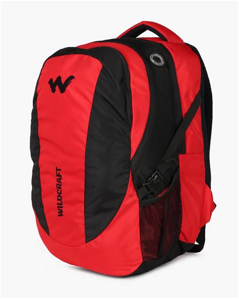 Buy Red Wildcraft Colourblock Laptop Backpack | AJIO