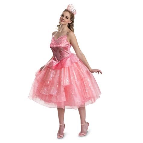 Disguise Wicked Glinda Costume, Deluxe Official Wicked Pink Glinda ...