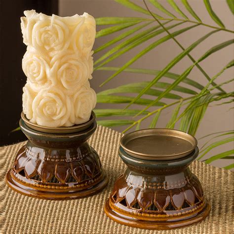 Ceramic Studio Pottery Candle Holder [Set of 2] Online in India ...