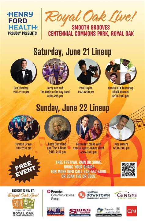 Royal Oak Live Presented by Henry Ford Health, 204 S Troy St, Royal Oak ...