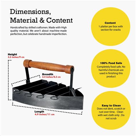 Buy EK DO DHAI Metal BBQ Serving Platter with Skewers from Ek Do Dhai ...