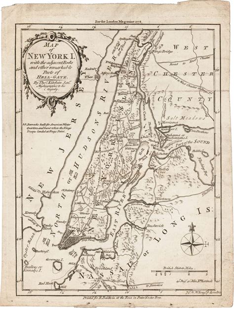 Revolutionary War-era map of Manhattan Island - Rare & Antique Maps