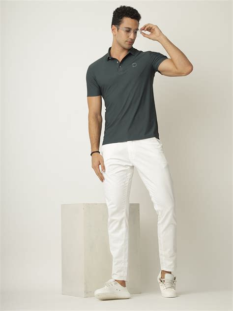 Dark Green Popcorn Polo Tshirt – Bluence