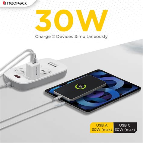 Cube Mini 30W Dual Port Fast Charging Adapter with 60W USB-C to C cabl ...