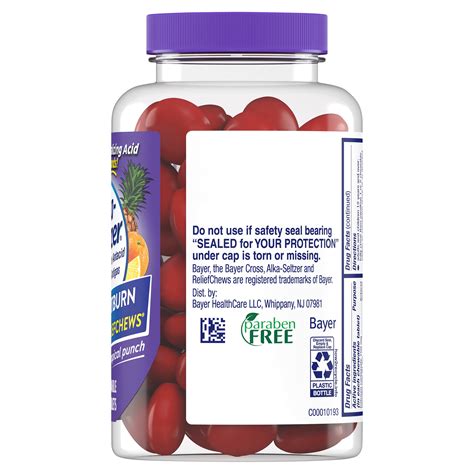 Buy Alka Seltzer Heartburn Relief + Gas Relief Chews, Tropical Punch 60 ...