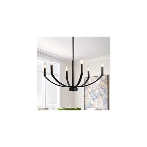 Buy Black Chandelier Modern Farmhouse Chandeliers , 6-Light Round ...