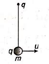 The bob of a pendulum has mass m=1 kg and charge q=40 μ C. Length of ...