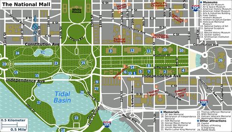 Printable Map Of National Mall