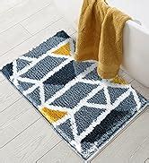 Roseate Mosaic Super Soft (40x60 cm) Microfibre 2000 GSM Bath Mat Super ...