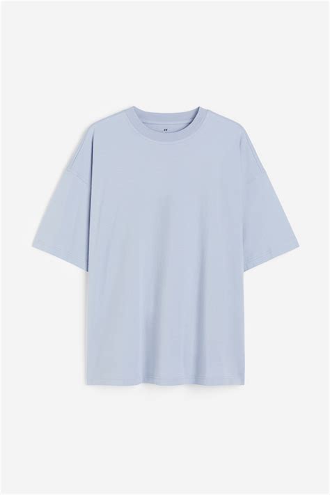 Oversized Fit T-shirt - Light blue - Men | H&M IN