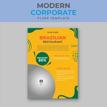Food delivery flyer pamphlet brochure design vector template in a4 size ...