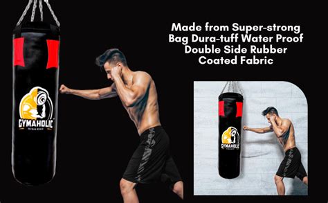 Buy Gymaholic 30 Inch (2.5 Ft) Boxing Punching Bag, Black - Unfilled ...