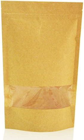 Papertrail Kraft Paper Pouch with Window, Inner Lamination and Zip-Lock ...