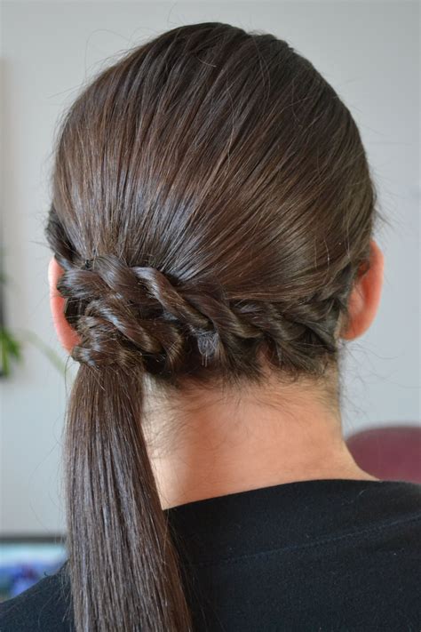rope braid pony tail | Braided hairstyles, Hair styles, Straight hairstyles