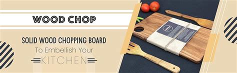 Buy Wood Chop - Solid Acacia Wood Reversible Cutting/Chopping Board ...