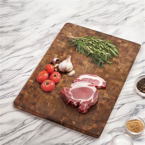 Teakhaus Reversible Teak End-Grain Cutting Board | Sur La Table