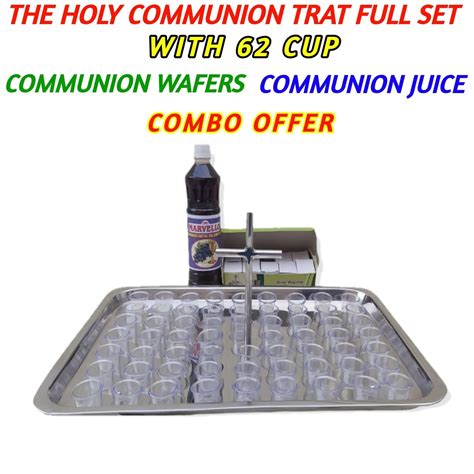 The Holy Communion Tray | With Holy Communion Wafers | & Communion Jui ...