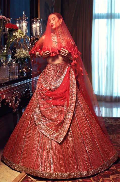 Deep Red Taban Embroidered Lehenga Set – Manish Malhotra