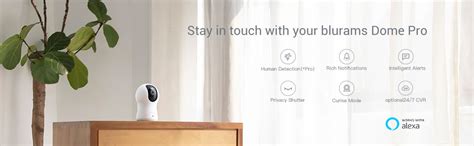 Buy blurams Dome Pro, 1080p Security Camera with Siren | PTZ ...