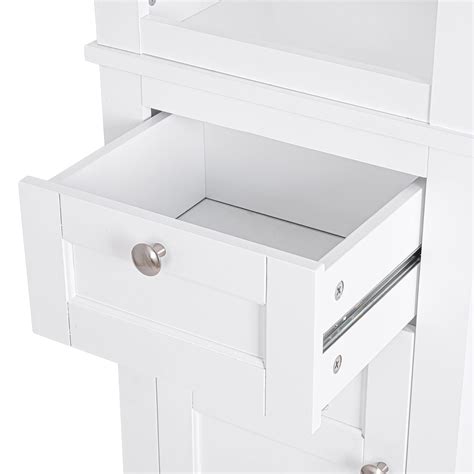 Spirich Home Bathroom Freestanding Storage Cabinet with Two Tier Open ...