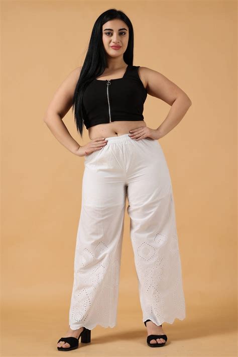 Stylish Slip-On Cotton Palazzo for Formal/Party Occasions - Slim Fit ...