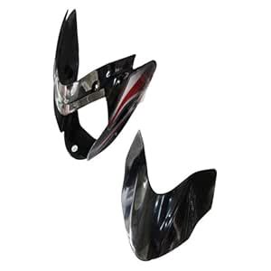 RudraRidez Bike Headlight/Head Light Visor Black Red Suitable for Bajaj ...