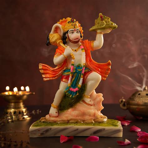 Lord Mahavir Hanuman| God Bajrangbali Carrying Mountain | Idol/Statue ...