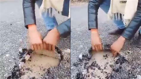 VIDEO: Newly Constructed Road In Uttar Pradesh's Unnao Uprooted By Hand ...
