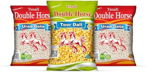 Tenali Double Horse Combo of Urad Gota 2kg and Toor Dall 1kg (Split ...