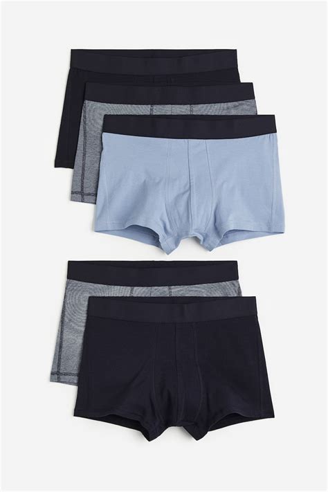 5-pack short trunks with Lycra® - Light blue/Dark blue - Men | H&M IN