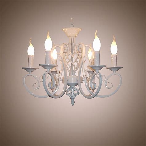 6-Light 53 cm Stile Candela Lampadari Metallo Finiture verniciate ...