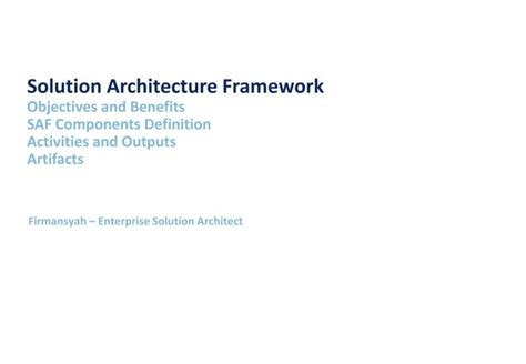 Image result for Solution Architecture Framework