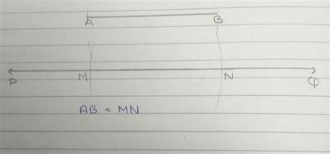 6. Draw any line segment AB. Construct a copy CD of AB without ...