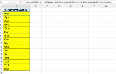 Image result for Excel Random Password Generator