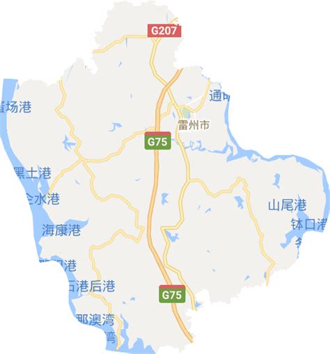湛江市高清地形地图