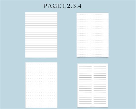 Image result for Printable Notebook A4