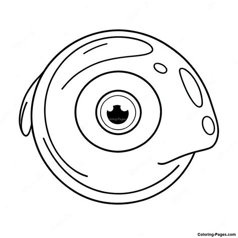 Cute Smiling Eyeball Coloring Page | Coloring-Pages.com