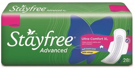 STAYFREE Advanced Ultra-Comfort XL with Wings 28 Pieces of Sanitary Pad ...