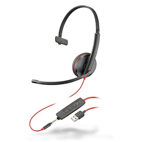 Plantronics Blackwire C3215 Mono Headset with USB-A & 3.5mm Connection ...
