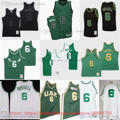 Vintage Stitched Russell #62-63 Bill custom basketball uniforms - White ...