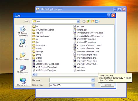 Image result for File Dialog Java