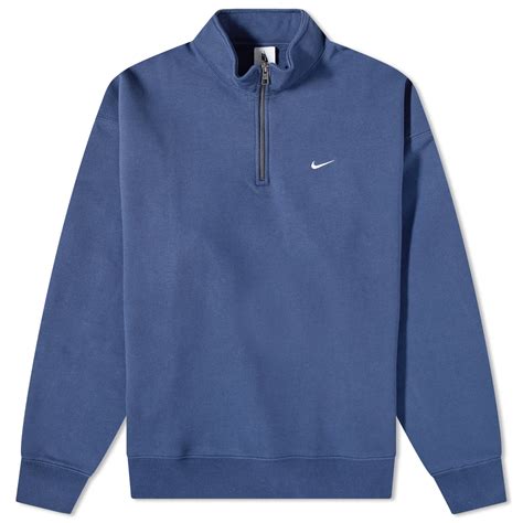 Nike Solo Swoosh Quarter-Zip Midnight Navy & White | END. (IT)