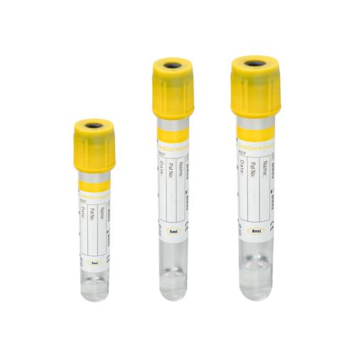 Medical Yellow Sst Tube Stopper Gel&Clot Activator Sst Blood Collection ...