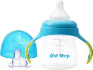 1st Step 2 in 1 BPA Free Anti-Spill Soft Spout Baby Feeding Bottle Cum ...